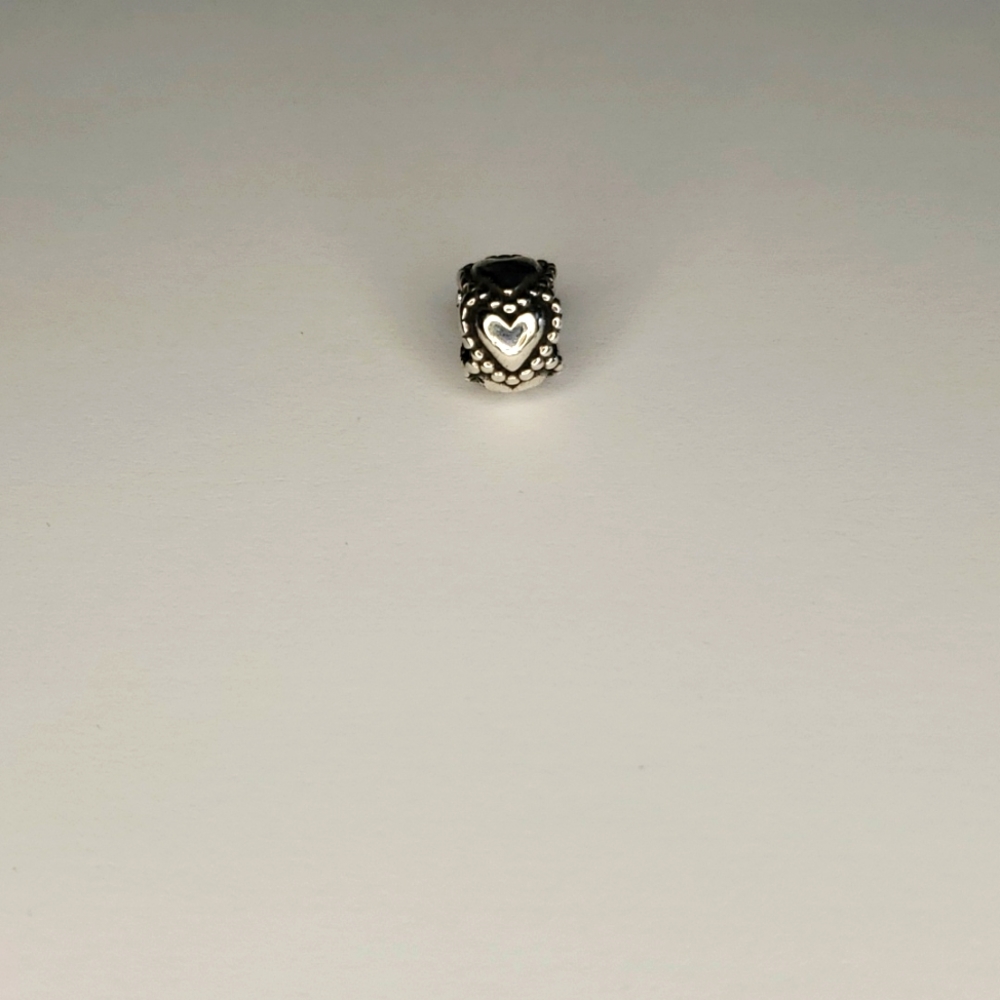 Authentic Pandora Charm, 5 Hearts - Sterling Silver, Used